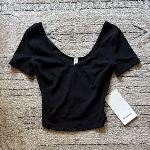 NWT Lululemon Black Align Tee Size 2